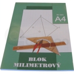 Milimetrový papír v blocích, 80gr, 21cm x 29,7cm