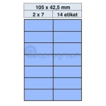 Samolepicí etikety 105,0mm x 42,4mm, modré