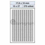 Samolepicí etikety 17,8mm x 10,0mm, bílé