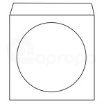 Papírový obal na CD s fóliovým okénkem, 125mm x 125mm