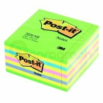 Samolepicí bloček Post-It 3M 76mm x 76mm, zelený mix, 450 lístků