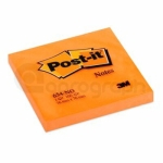 Samolepicí bloček Post-It 3M 76mm x 76mm, neon oranžový, 100 lístků