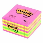 Samolepicí bloček Post-It 3M 76mm x 76mm, růžový mix, 450 lístků