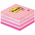 Samolepicí bloček Post-It 3M 76mm x 76mm, růžovo-bílý, 450 lístků
