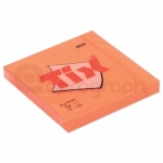 Samolepicí bloček Tix 75mm x 75mm, neon oranžový, 100 lístků
