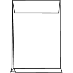 Obchodní tašky B5 s X dnem, 170mm x 246mm, bez lepidla, 90gr