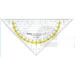 Trojúhelník St 45 - geometrie, přepona 16cm, žlutý úhloměr