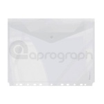 Polyprop. obálka A4, transparentní, bílá, s drukem a eurozávěsem